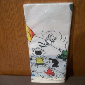 Vintage Peanuts Crepe Paper Tablecloth NIP